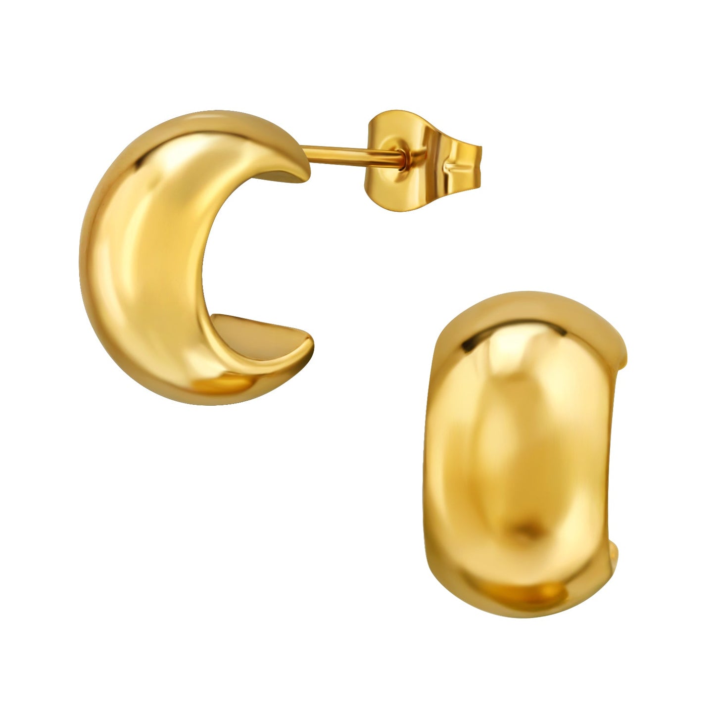 brede hoops solvfarvet