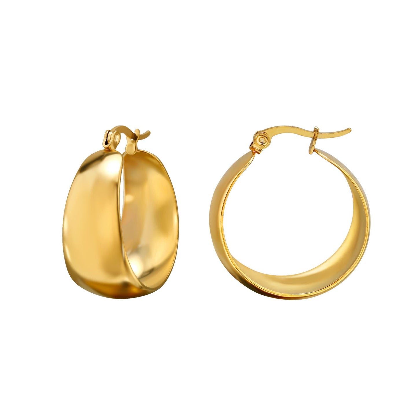 hoops oreringe 18k guldbelagt