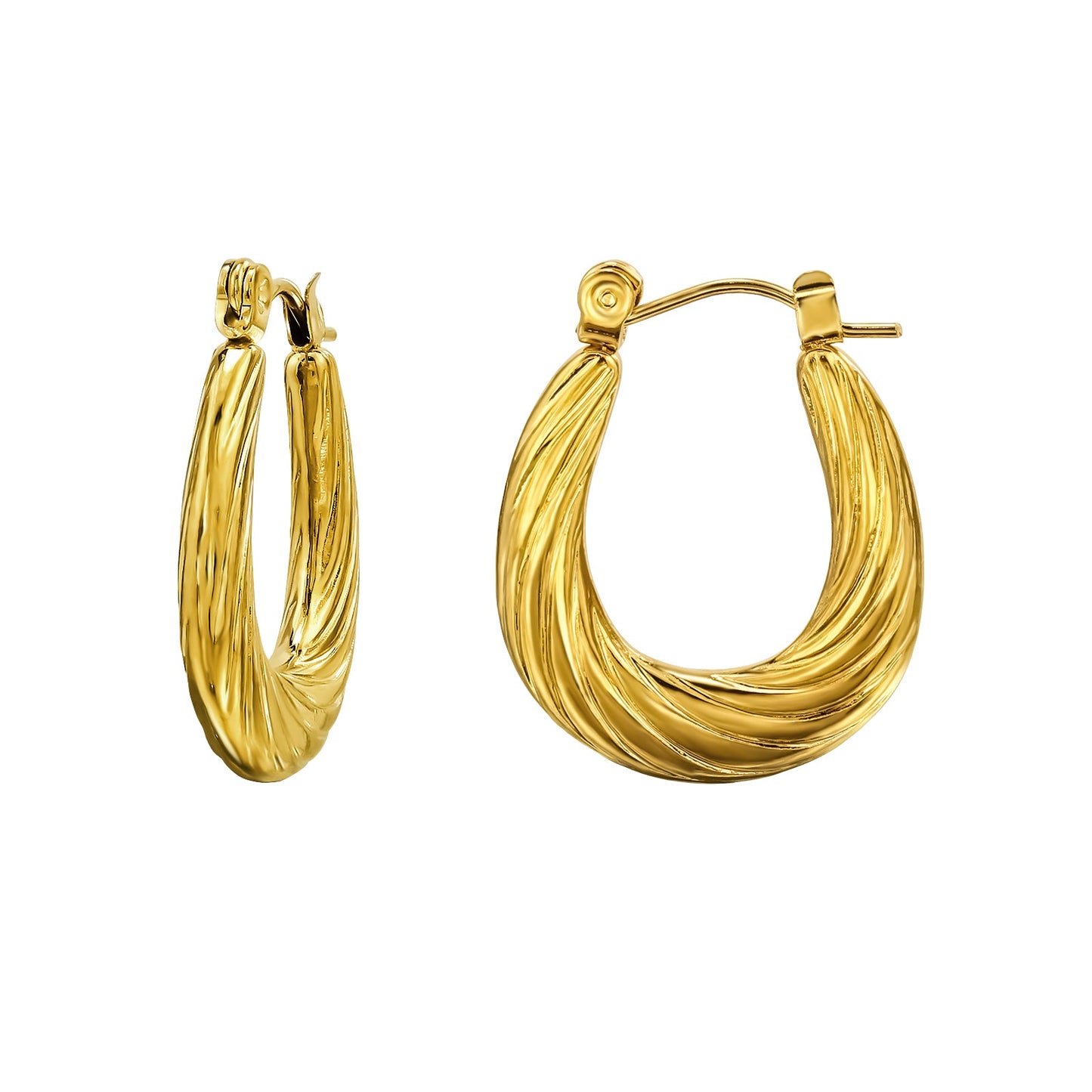 hoops oreringe guldbelagt
