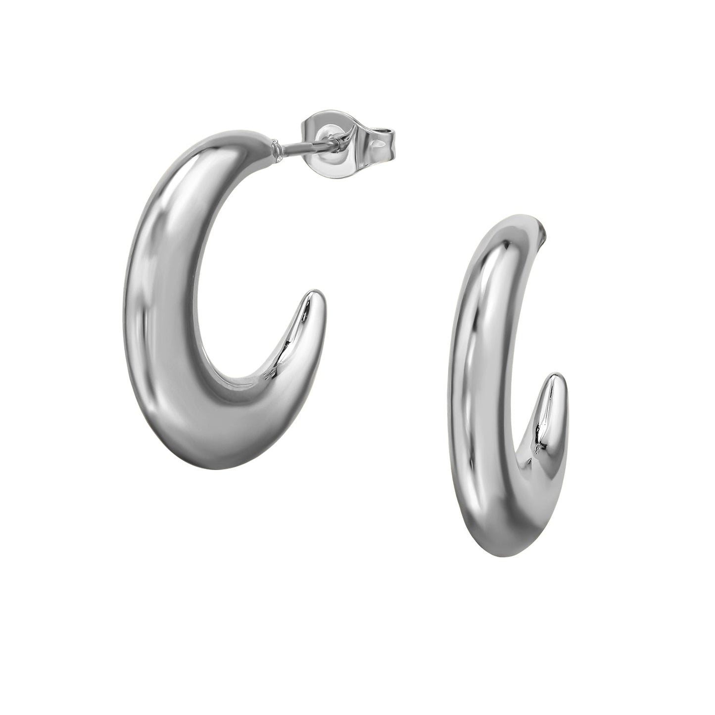 hoops oreringe 22mm solvfarvet