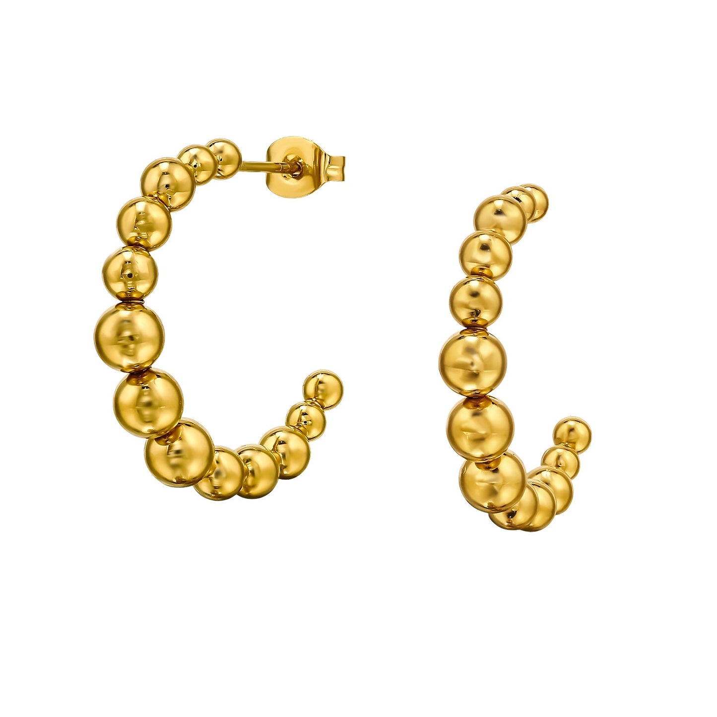 kugle oreringe 18k guldbelagt