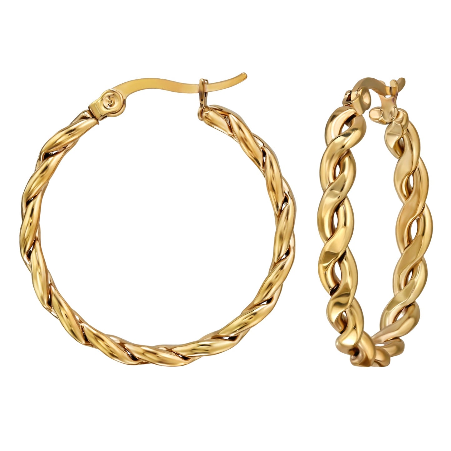 snoet oreringe guldbelagt