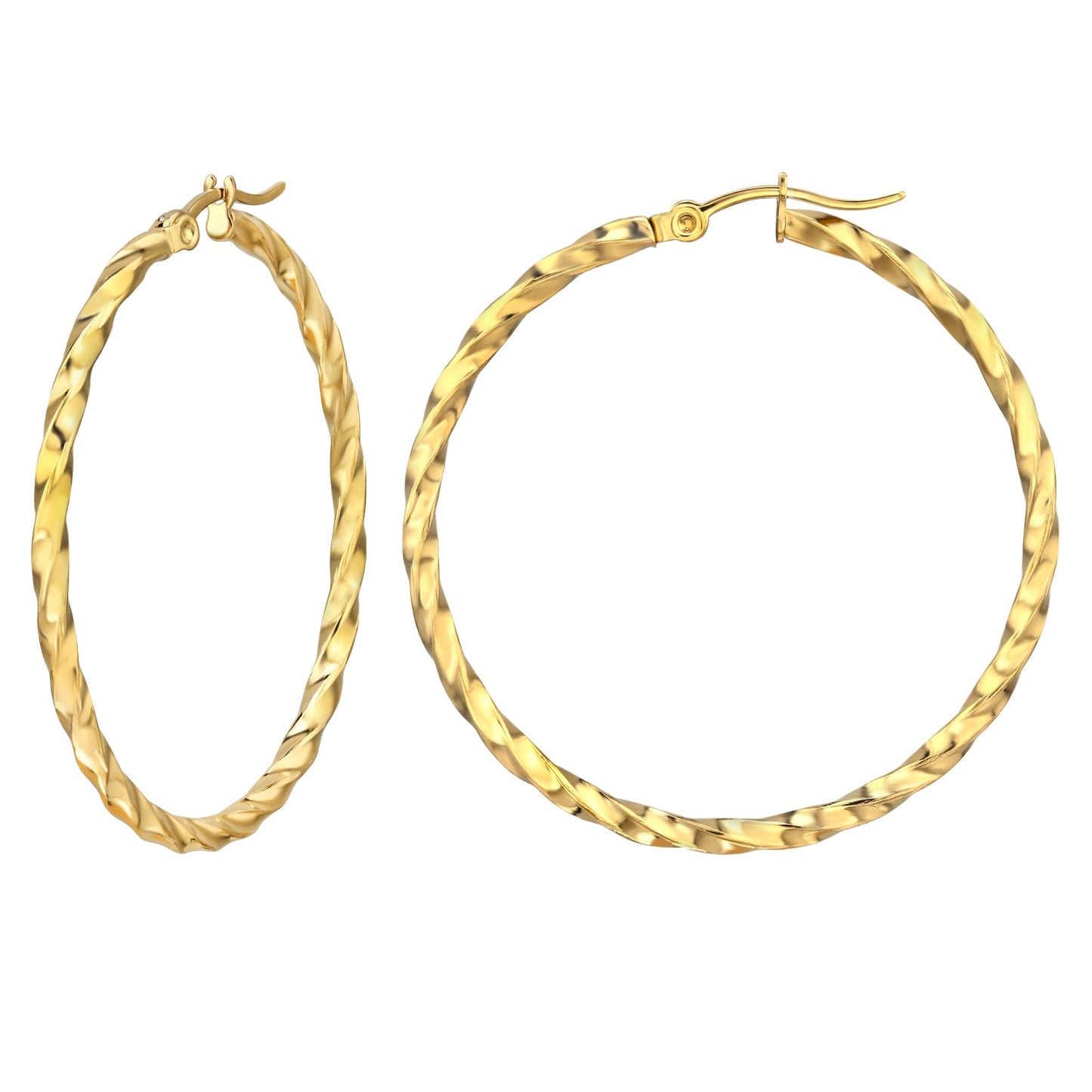 store hoops 18k guldbelagt