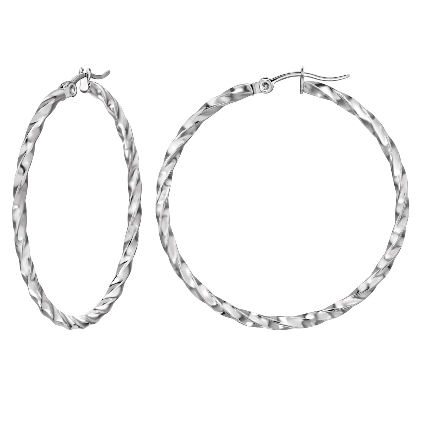 store hoops 40mm solvfarvet